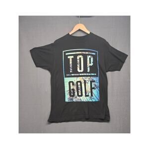 Top Golf T Shirt Mens Large Graphic Tropical Casual Palm Trees